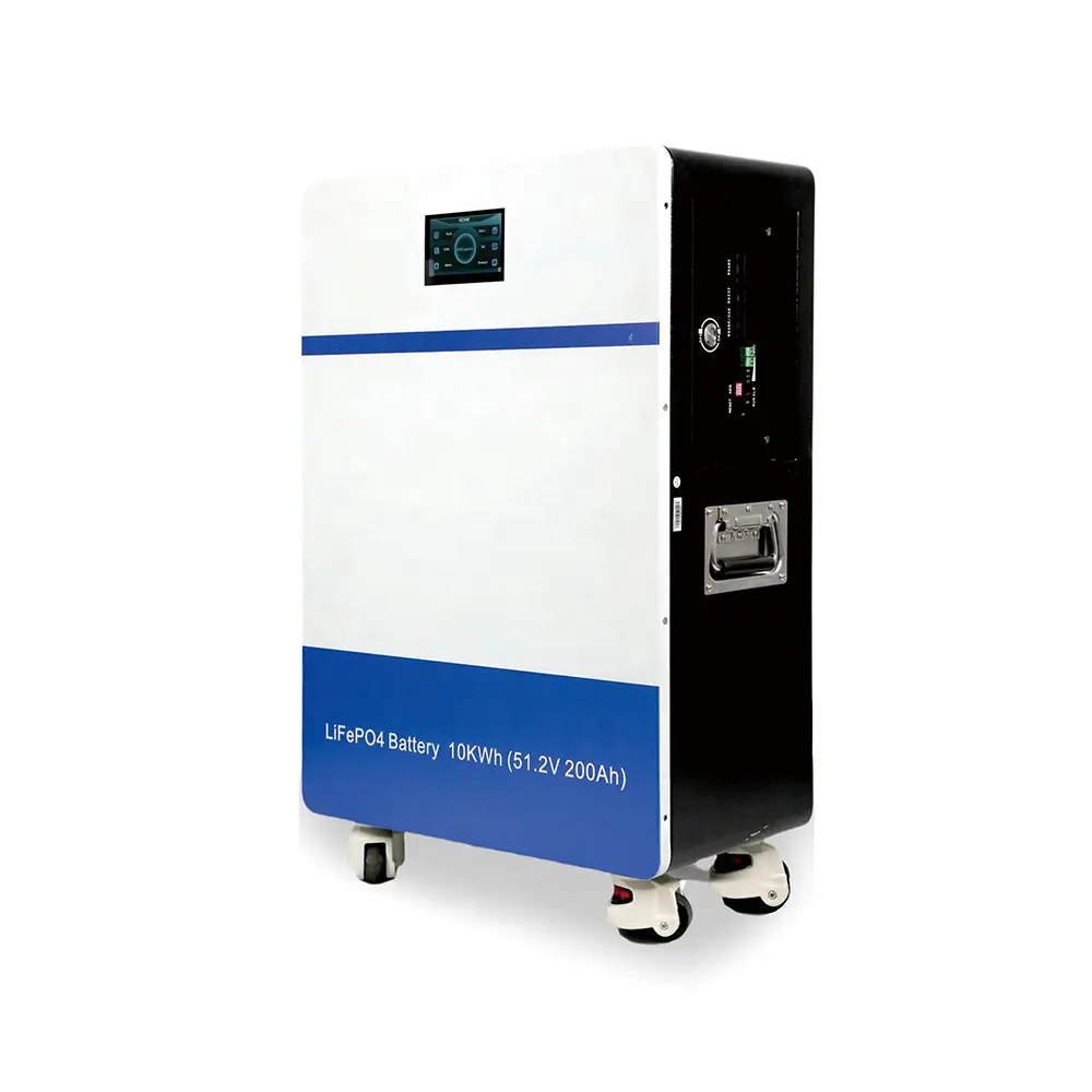 10.24kwh Lifepo4 Lithium Battery 51.2v Rated Voltage 100ah*2 Capacity Can Communication Ip65 Protection Hybrid Grid 10 Kw Rated