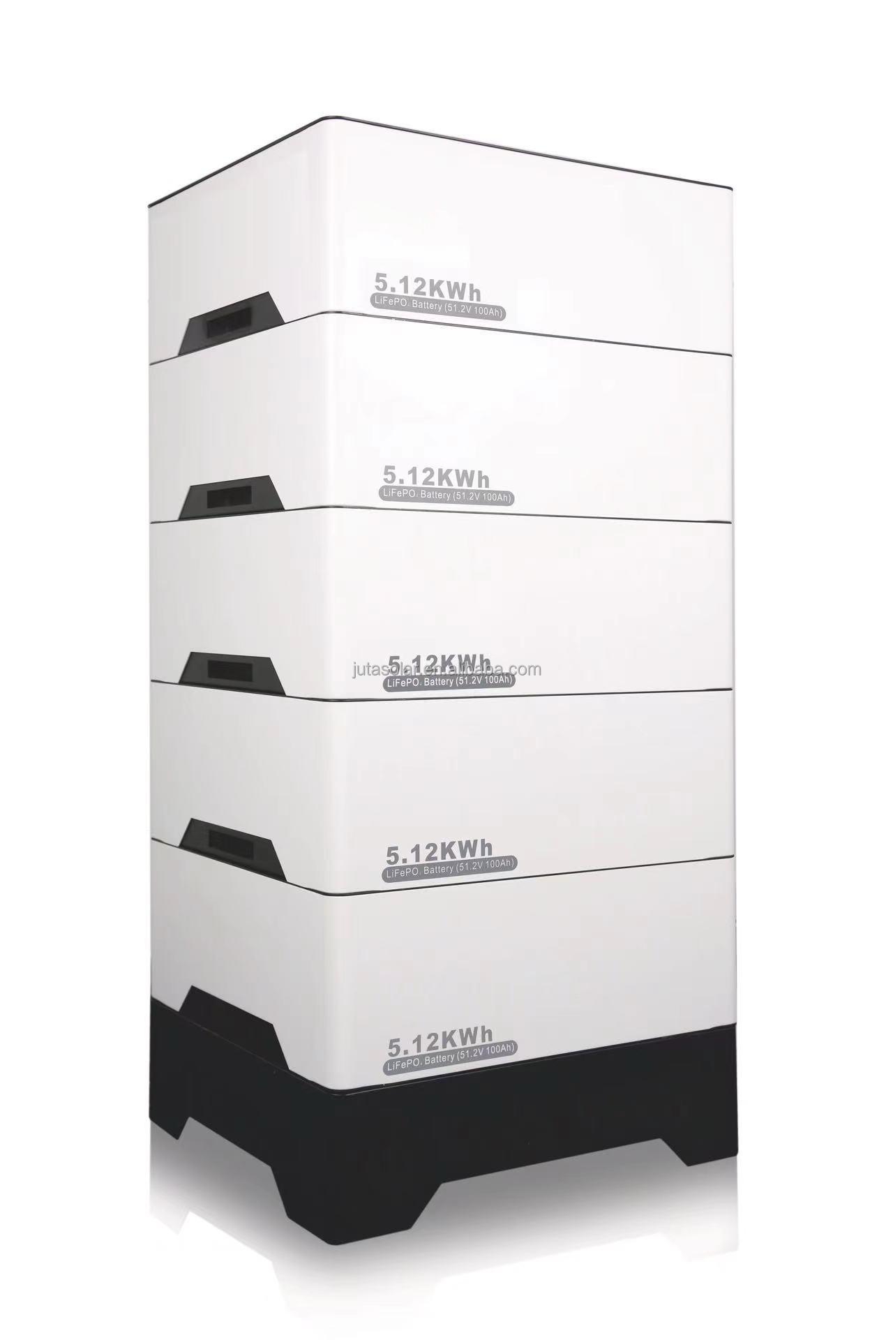 Home Energy Storage System 5kwh 51.2v 100ah Stackable Lithium Lifepo4 Battery Pack 5kw Inverter Mppt Can Hybrid Ip65