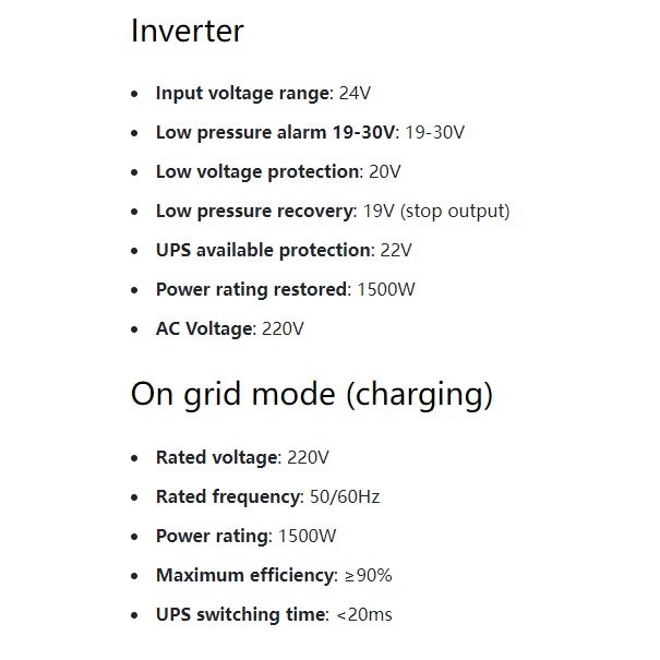 Quality Certifications 24v 100ah 2.56kwh Lithium Ion Battery Pack Wall Mount/floor Stand 1.5kw Pure Sine Wave Inverter Ip65
